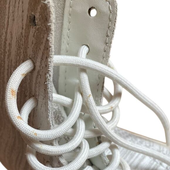 Dr Martens Pascal Painter Leather Combat Boots Womens Size 7 Mens Size 6 White - Picture 11 of 11